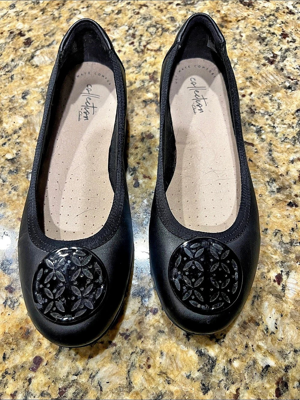 Clarks Black Ballet Flats